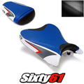 Suzuki Gsxr 600 750 Seat Cover 2008-2010 Front Rear Deep Blue Luimoto Carbon