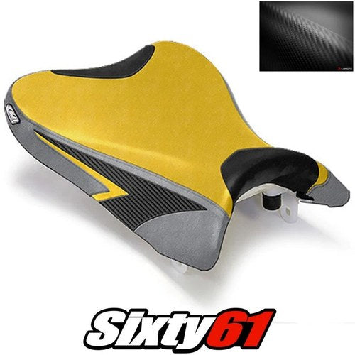 Suzuki Gsxr 600 750 Seat Cover 2008 2009 2010 Front Yellow Luimoto Carbon