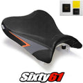 Suzuki Gsxr 600 750 Seat Cover with Gel 2008-2010 Black Orange Luimoto Carbon