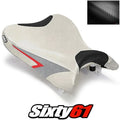 Suzuki Gsxr 600 750 Seat Cover 2008 2009 2010 Silver Red Edge Luimoto Carbon