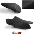 Kawasaki ZX6R Seat Cover 2019-2026 Front Rear Black Green Luimoto Tec-Grip Suede