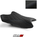 Kawasaki ZX6R Seat Cover 2019-2025 2026 Front Black Blue Luimoto Tec-Grip Suede