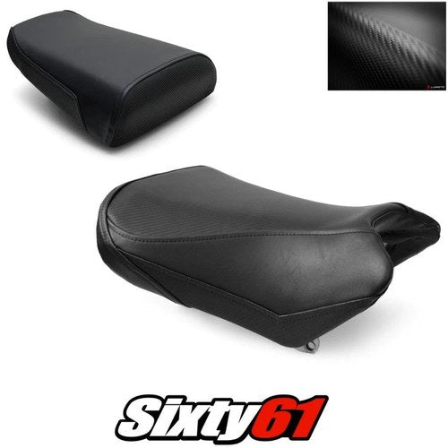 Suzuki SV650 Seat Cover 2004-2012 2013 2014 2015 Front Rear Black Luimoto Carbon
