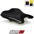Kawasaki ZX6R Seat Cover and Gel 2013-2018 Black Silver Luimoto Carbon Suede