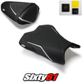 Kawasaki ZX6R Seat Covers and Gel 2009-2011 2012 Black Silver Luimoto Carbon