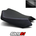 Aprilia Tuono Seat Cover 2011-2019 2020 Front Black Red Stitch Luimoto Carbon