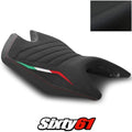 Aprilia Tuono RS 660 Seat Cover 2021-2026 Front Black Red Luimoto Tec-Grip Suede