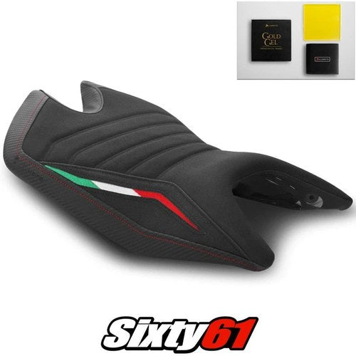 Aprilia Tuono RS 660 Seat Cover and Gel 2021-2026 Red Luimoto Tec-Grip Suede