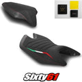Aprilia Tuono RS 660 Seat Covers and Gel 2021-2026 Red Luimoto Tec-Grip Suede