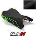 Kawasaki Ninja 1000 Seat Cover 2011-2015 2016 Front Black Green Luimoto Carbon