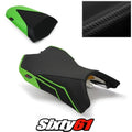 Kawasaki Ninja 1000 Seat Cover 2011-2016 Front Rear Black Green Luimoto Carbon