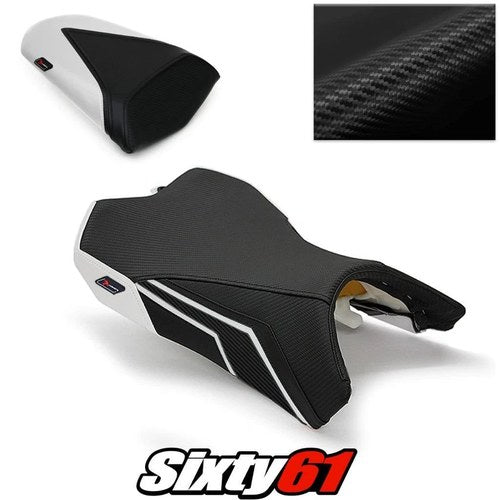 Kawasaki Ninja 1000 Seat Cover 2011-2016 Front Rear Black White Luimoto Carbon