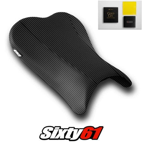 Suzuki Gsxr 600 750 Seat Cover and Gel 2006 2007 Black Luimoto Carbon Fiber