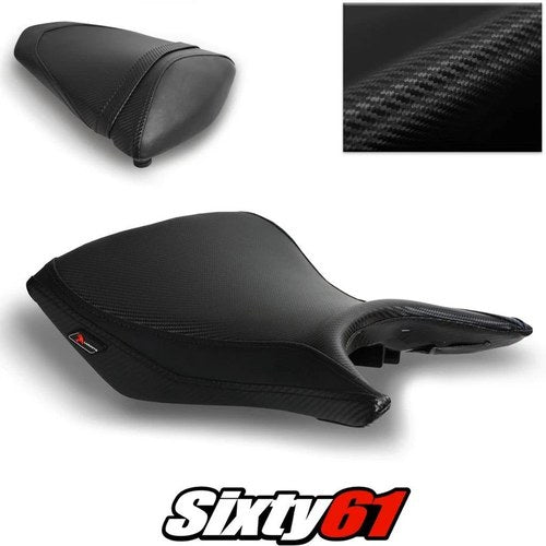 Yamaha MT03 Seat Cover 2020-2023 2024 Front Rear Black Stitch Luimoto Carbon