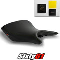 Yamaha MT03 Seat Cover and Gel 2020-2022 2023 Black Green Stitch Luimoto Carbon