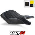 Yamaha R25 Seat Cover and Gel 2014-2019 2020 Black Blue Luimoto Tec-Grip Suede
