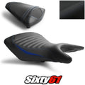 Yamaha R25 Seat Cover 2014-2020 Front Rear Black Blue Luimoto Tec-Grip Carbon