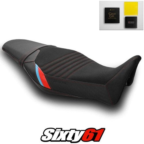 Yamaha MT09 Seat Cover and Gel 2021 2022 2023 Black Red Luimoto Tec-Grip Suede