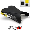 Yamaha FZ6R Seat Cover and Gel 2009-2014 2015 2016 2017 Yellow Luimoto Carbon