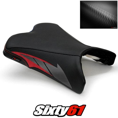 Yamaha FZ6R Seat Cover 2009-2014 2015 2016 2017 Front Black Red Luimoto Carbon