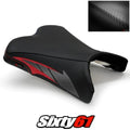 Yamaha FZ6R Seat Cover 2009-2014 2015 2016 2017 Front Black Red Luimoto Carbon