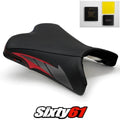 Yamaha FZ6R Seat Cover and Gel 2009-2014 2015 2016 2017 Black Red Luimoto Carbon