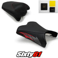 Yamaha FZ6R Seat Covers and Gel 2009-2015 2016 2017 Black Red Luimoto Carbon