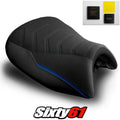 BMW K1600GT Seat Cover and Gel 2010-2025 2026 Black Blue Luimoto Tec-Grip Suede
