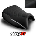 BMW K1600GT Seat Cover 2010-2025 2026 Front Black Silver Luimoto Tec-Grip Suede