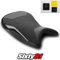 BMW S1000R Seat Cover Gel 2021-2026 Black Yellow Stitch Luimoto Tec-Grip Suede