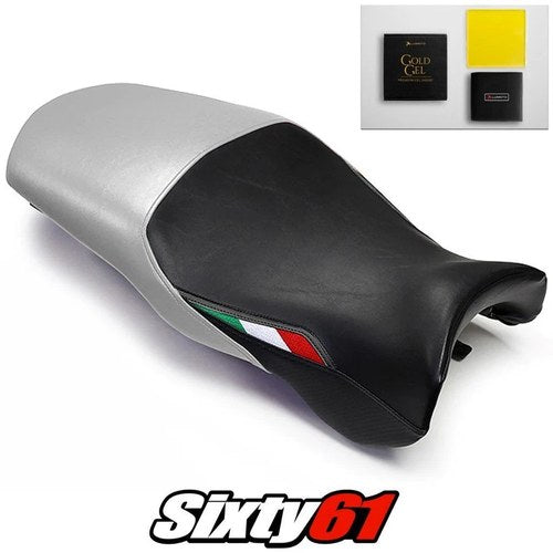 Ducati Supersport Seat Cover and Gel 1999-2005 2006 2007 Silver Luimoto Carbon