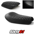 Triumph Street Scrambler Seat Covers 2017-2022 Vintage Black Luimoto Leather