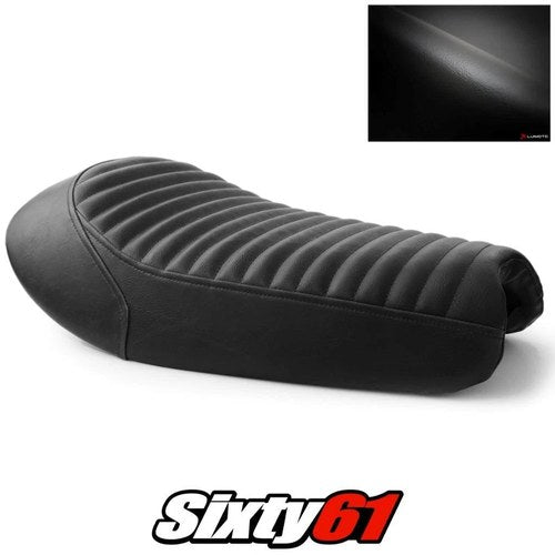 Triumph Street Scrambler Seat Cover 2017-2021 2022 Vintage Black Luimoto Leather