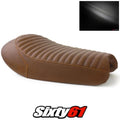 Triumph Street Scrambler Seat Cover 2017-2021 2022 Vintage Brown Luimoto Leather