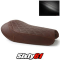 Triumph Street Scrambler Seat Cover 2017-2022 Vintage Dark Brown Luimoto Leather