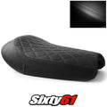 Triumph Street Scrambler Seat Cover 2017-2021 2022 Vintage Black Luimoto Leather