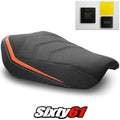 KTM 1290 Super Duke R Seat Cover and Gel 2020-2023 Orange Luimoto Tec-Grip Suede