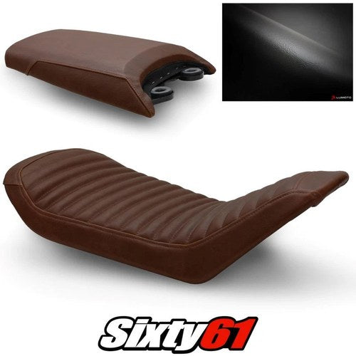 Husqvarna Svartpilen 701 Seat Covers 2018-2022 2023 Vintage Dark Luimoto Leather