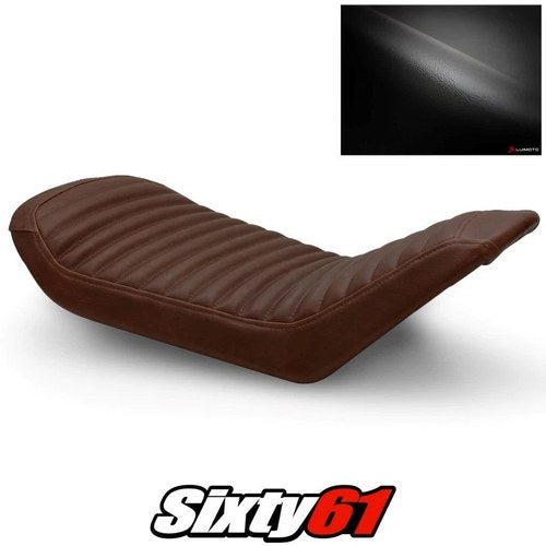 Husqvarna Svartpilen 701 Seat Cover 2018-2023 Vintage Dark Brown Luimoto Leather