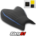 Yamaha R7 Seat Cover 2021-2025 Front and Gel Black Blue Luimoto Tec-Grip Suede