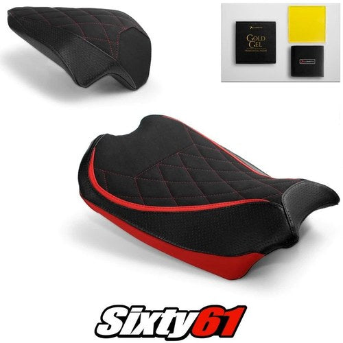 Ducati Panigale V4R Seat Covers Gel 2019-2021 Front Black Luimoto Tec-Grip Suede