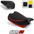 Ducati Panigale V4R Seat Covers Gel 2019-2021 Front Black Luimoto Tec-Grip Suede