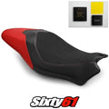 Ducati Monster 821 1200 Seat Cover and Gel 2017-2019 2020 2021 Red Luimoto Suede