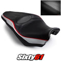 Honda Vfr 1200F Seat Cover 2010-2012 2013 2014 2015 Red Silver Luimoto Carbon
