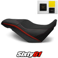 Suzuki V-Strom 650 Seat Cover and Gel 2017-2023 2024 Black Red Luimoto Tec-Grip