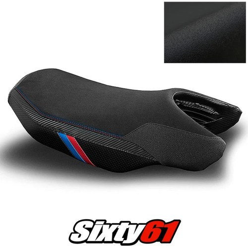 BMW R1200R Seat Cover 2015 2016 2017 2018 Black Luimoto Tec-Grip Suede Carbon