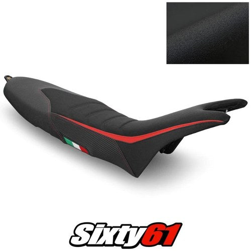 Ducati Hypermotard Seat Cover 2019-2022 2023 Black Luimoto Tec-Grip Suede Carbon