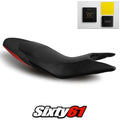 Ducati Hypermotard Seat Cover and Gel 2013-2017 2018 Black Red Luimoto Carbon