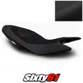 Ducati Hypermotard Seat Cover 2013-2018 Black Red Luimoto Tec-Grip Suede Carbon