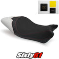 Ducati Monster 797 Seat Cover and Gel 2017-2019 2020 White Luimoto Suede Carbon
